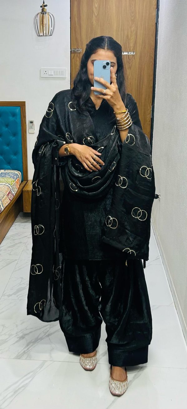 Black Silk Salwar Suit - Image 3