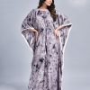 Glowing Grey Color Rayon Slab Center Belt Kaftan Suit