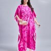 Glowing Pink Color Rayon Slab Center Belt Kaftan Suit