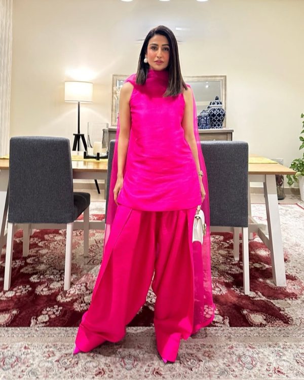 Pink Silk Salwar Suit - Image 3