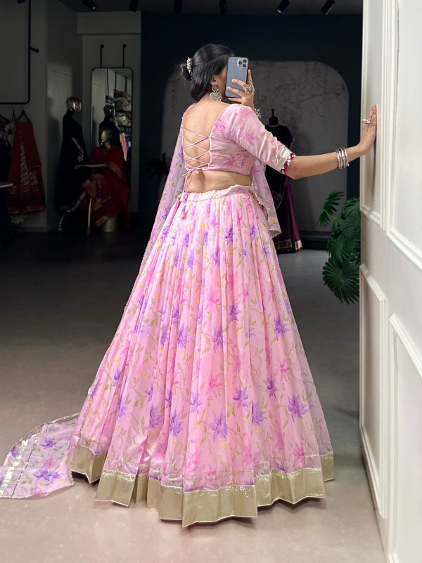 LNB 1716 Baby Pink Color Tabby Silk Floral Print Embossed Design Lace Lehenga Choli Wedding, Party, Festive, Events Etc. Delivery 4-6 Working Days Rs 2499 | Lehenga, Bollywood Lehenga, Creative Lehenga, Designer Lehenga, Embroidered Lehenga, Party Wear Lehenga