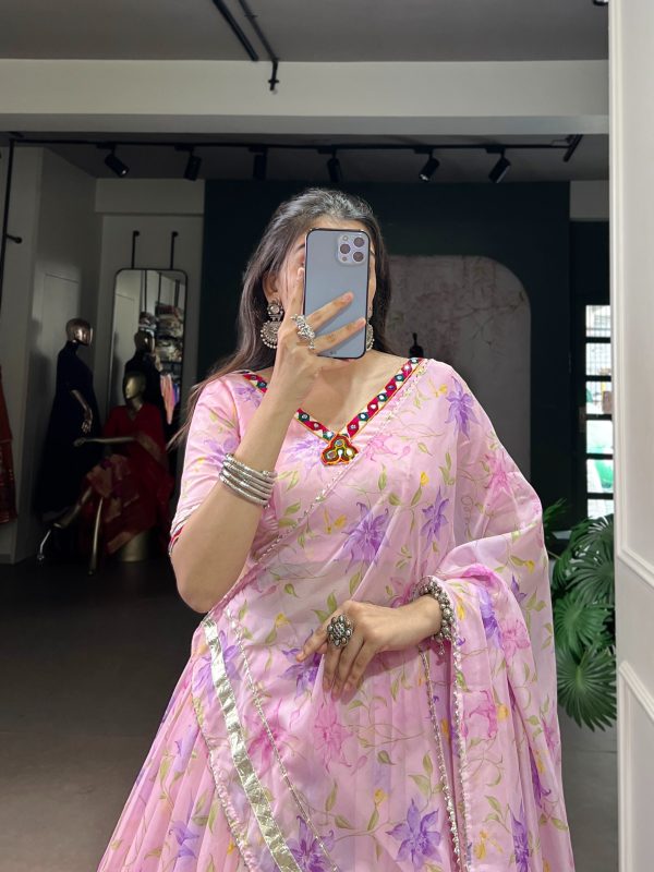LNB 1716 Baby Pink Color Tabby Silk Floral Print Embossed Design Lace Lehenga Choli Wedding, Party, Festive, Events Etc. Delivery 4-6 Working Days Rs 2499 | Lehenga, Bollywood Lehenga, Creative Lehenga, Designer Lehenga, Embroidered Lehenga, Party Wear Lehenga