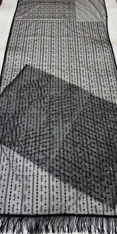 DF 3332 Black Color Butterfly Net 5mm Sequence Embroiderer Work Saree Casual, Wedding, Festive, Events . Expected Delivery  4-6 Working Days @1699/- only                                                                                | Sarees, Bollywood Sarees, Creative Sarees, Designer Sarees, Embroidered Sarees, Ethnic Saree, Modern Digital sarees, Party Wear Sarees