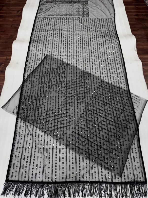 DF 3332 Black Color Butterfly Net 5mm Sequence Embroiderer Work Saree Casual, Wedding, Festive, Events . Expected Delivery  4-6 Working Days @1699/- only                                                                                | Sarees, Bollywood Sarees, Creative Sarees, Designer Sarees, Embroidered Sarees, Ethnic Saree, Modern Digital sarees, Party Wear Sarees