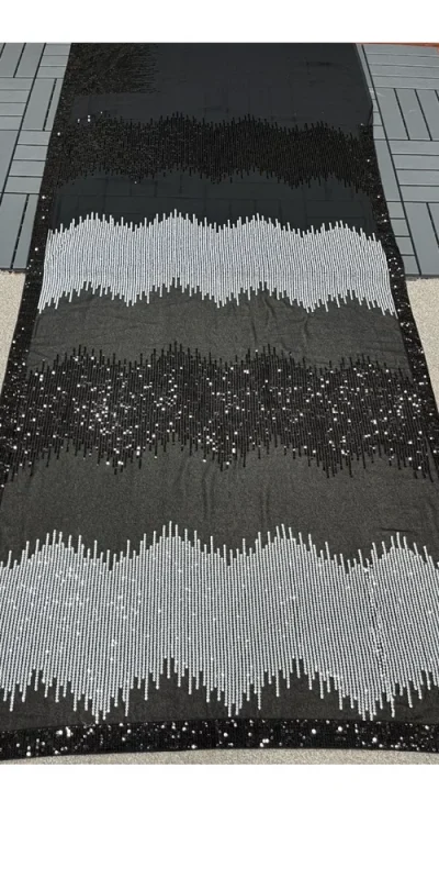 DF 3424 Black Color Georgette Heavy 5MM Sequins embroidery Work Saree Casual, Wedding, Festive, Events . Expected Delivery  4-6 Working Days @1749/- only                                                 | Sarees, Bollywood Sarees, Creative Sarees, Designer Sarees, Embroidered Sarees, Ethnic Saree, Modern Digital sarees, Party Wear Sarees