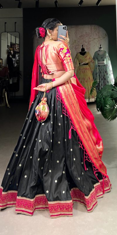 LNB 2006 Black Color Jacquard Silk Weaving Zari Work Lace Touch Up Lehenga Choli Wedding, Party, Festive, Events Etc. Delivery 4-6 Working Days Rs 3499 | Lehenga, Bollywood Lehenga, Creative Lehenga, Designer Lehenga, Embroidered Lehenga, Party Wear Lehenga