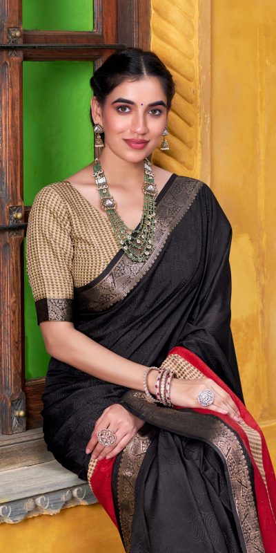 YNF 7049 Black Color Poly Cotton Printed With Zari Weaving Work Saree Casual, Wedding, Festive, Events . Expected Delivery  4-6 Working Days @1699/- only                                                                                | Sarees, Bollywood Sarees, Creative Sarees, Designer Sarees, Embroidered Sarees, Ethnic Saree, Modern Digital sarees, Party Wear Sarees