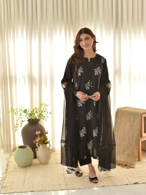 LG 1951 Black Color Roman Silk Embroidery Work On Front Side Salwar Suit Casual, Wedding, Festive, Events . Expected Delivery  4-6 Working Days @1999/- only      | Jump Suits, Salwar suit, Casual Suits, Creative suits, Designer Suits, Palazzo Suits, Party Wear Suits, Patiala Suits, Straight Suits