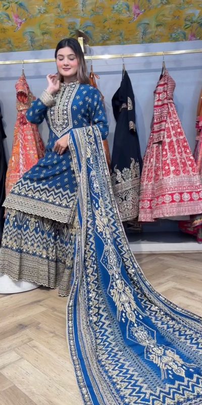 LG 1995 Blue Color Chinon Digital Print diamond Mirror WorkSalwar Suit Casual, Wedding, Festive, Events . Expected Delivery  4-6 Working Days @1999/- only      | Jump Suits, Salwar suit, Casual Suits, Creative suits, Designer Suits, Palazzo Suits, Party Wear Suits, Patiala Suits, Straight Suits