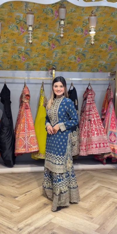 LG 1995 Blue Color Chinon Digital Print diamond Mirror WorkSalwar Suit Casual, Wedding, Festive, Events . Expected Delivery 4-6 Working Days @1999/- only | Jump Suits, Salwar suit, Casual Suits, Creative suits, Designer Suits, Palazzo Suits, Party Wear Suits, Patiala Suits, Straight Suits