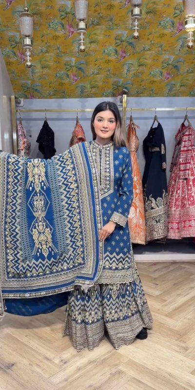 LG 1995 Blue Color Chinon Digital Print diamond Mirror WorkSalwar Suit Casual, Wedding, Festive, Events . Expected Delivery 4-6 Working Days @1999/- only | Jump Suits, Salwar suit, Casual Suits, Creative suits, Designer Suits, Palazzo Suits, Party Wear Suits, Patiala Suits, Straight Suits