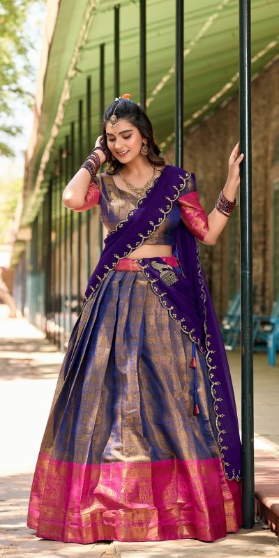 LNB 2020 Blue Color Kanjivaram Zari Weaving Work Lehenga Choli Wedding, Party, Festive, Events Etc. Delivery 4-6 Working Days Rs 1899 | Lehenga, Bollywood Lehenga, Creative Lehenga, Designer Lehenga, Embroidered Lehenga, Party Wear Lehenga