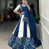 LNB 1714 Blue Color Pure Rayon Plain Printed With Paper Mirror Work Lehenga Choli Wedding, Party, Festive, Events Etc. Delivery 4-6 Working Days Rs 3599 | Lehenga, Bollywood Lehenga, Creative Lehenga, Designer Lehenga, Embroidered Lehenga, Party Wear Lehenga
