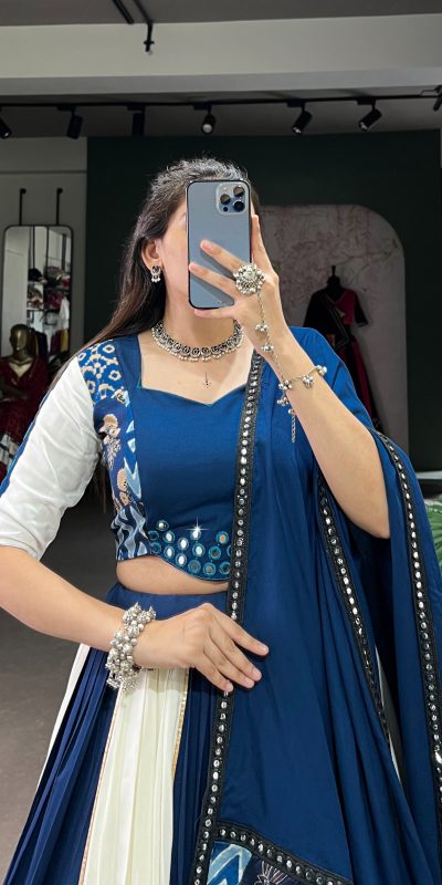 LNB 1714 Blue Color Pure Rayon Plain Printed With Paper Mirror Work Lehenga Choli Wedding, Party, Festive, Events Etc. Delivery 4-6 Working Days Rs 3599 | Lehenga, Bollywood Lehenga, Creative Lehenga, Designer Lehenga, Embroidered Lehenga, Party Wear Lehenga