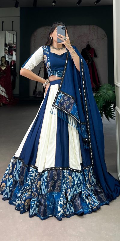 LNB 1714 Blue Color Pure Rayon Plain Printed With Paper Mirror Work Lehenga Choli Wedding, Party, Festive, Events Etc. Delivery 4-6 Working Days Rs 3599 | Lehenga, Bollywood Lehenga, Creative Lehenga, Designer Lehenga, Embroidered Lehenga, Party Wear Lehenga