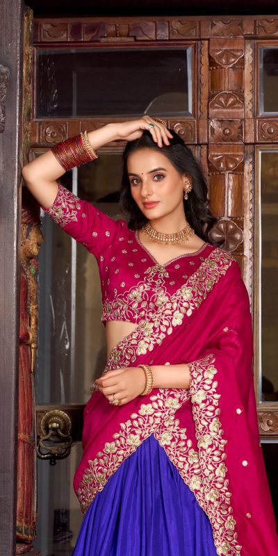 LNB 1238 Blue Color Tasar Silk Printed With Foil Work Lehenga Choli Festive Party Wedding, Events etc. Delivery 4-6 Working Days @2999/- | Lehenga, Bollywood Lehenga, Creative Lehenga, Designer Lehenga, Embroidered Lehenga, Party Wear Lehenga