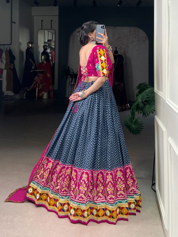 LNB 1742 Blue Color Tasar Silk Foil Print Original Mirror Gamthi  Work Lehenga Choli Wedding, Party, Festive, Events Etc. Delivery 4-6 Working Days Rs 3049 | Lehenga, Bollywood Lehenga, Creative Lehenga, Designer Lehenga, Embroidered Lehenga, Party Wear Lehenga