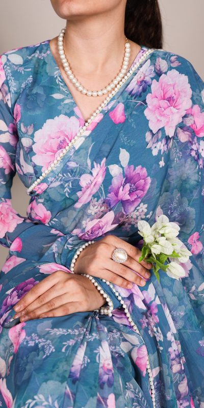 YNF 7010 Blue Color Weightless Marbal Floral Printed Pearl Lace Saree Casual, Wedding, Festive, Events . Expected Delivery  4-6 Working Days @1599/- only                                                                                | Sarees, Bollywood Sarees, Creative Sarees, Designer Sarees, Embroidered Sarees, Ethnic Saree, Modern Digital sarees, Party Wear Sarees