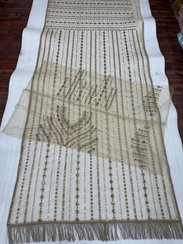 DF 3432 Chiku Color Mono Net 5mm Multi & Sequins Embroidery Work Saree Casual, Wedding, Festive, Events . Expected Delivery  4-6 Working Days @1799/- only                                                                                | Sarees, Bollywood Sarees, Creative Sarees, Designer Sarees, Embroidered Sarees, Ethnic Saree, Modern Digital sarees, Party Wear Sarees