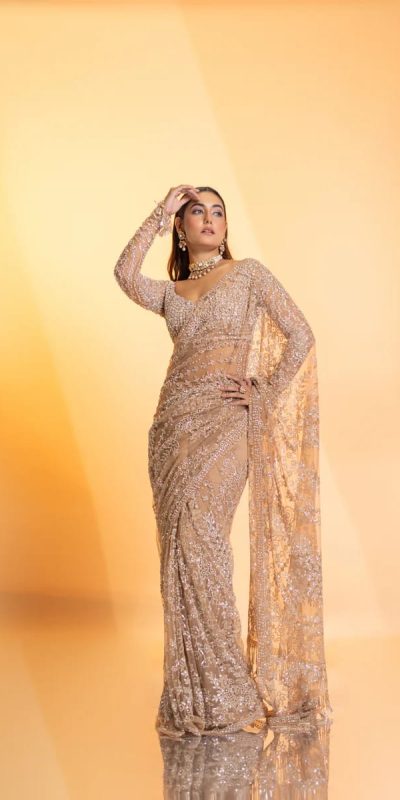 DF 3462 Cream Color Butterfly Net Heavy 5mm Sequins Embroidery work Saree Casual, Wedding, Festive, Events . Expected Delivery  4-6 Working Days @1999/- only                                                                                | Sarees, Bollywood Sarees, Creative Sarees, Designer Sarees, Embroidered Sarees, Ethnic Saree, Modern Digital sarees, Party Wear Sarees