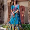 LNB 1236 Firozi Color Tasar Silk Kalamkari Print With Foil Work Lehenga Choli Wedding, Party, Festive, Events Etc. Delivery 4-6 Working Days Rs 2449 | Lehenga, Bollywood Lehenga, Creative Lehenga, Designer Lehenga, Embroidered Lehenga, Party Wear Lehenga