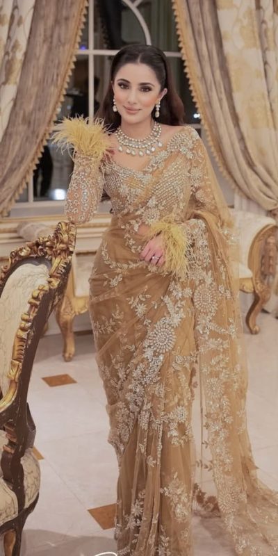 DF 3454 Gold Color Mono Net Multi Sequence Embroidery Work Casual, Wedding, Festive, Events . Expected Delivery  4-6 Working Days @1799/- only                                                                                | Sarees, Bollywood Sarees, Creative Sarees, Designer Sarees, Embroidered Sarees, Ethnic Saree, Modern Digital sarees, Party Wear Sarees