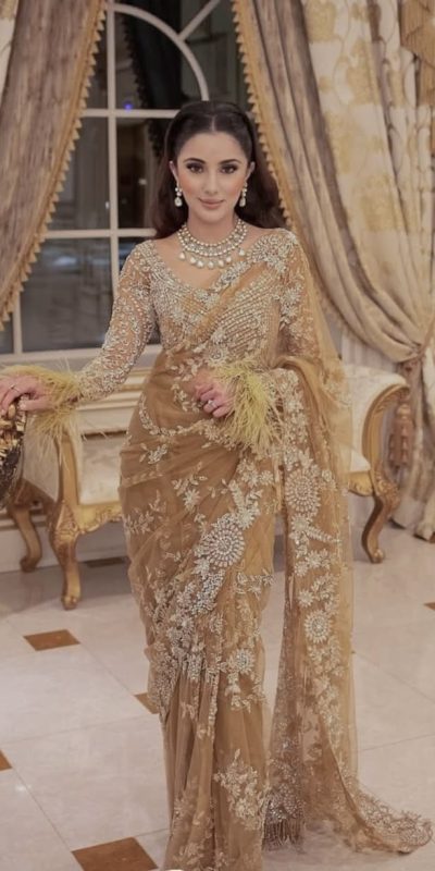 DF 3454 Gold Color Mono Net Multi Sequence Embroidery Work Casual, Wedding, Festive, Events . Expected Delivery  4-6 Working Days @1799/- only                                                                                | Sarees, Bollywood Sarees, Creative Sarees, Designer Sarees, Embroidered Sarees, Ethnic Saree, Modern Digital sarees, Party Wear Sarees