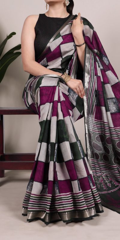 YNF 7045 Green Color Polyester Viscose Chanderi Printed Border Saree Casual, Wedding, Festive, Events . Expected Delivery  4-6 Working Days @1499/- only                                | Sarees, Bollywood Sarees, Creative Sarees, Designer Sarees, Embroidered Sarees, Ethnic Saree, Modern Digital sarees, Party Wear Sarees