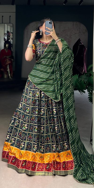 LNB 1638 Green Color Cotton Printed With Foil Work Lehenga Choli Wedding, Party, Festive, Events Etc. Delivery 4-6 Working Days Rs 1999 | Lehenga, Bollywood Lehenga, Creative Lehenga, Designer Lehenga, Embroidered Lehenga, Party Wear Lehenga