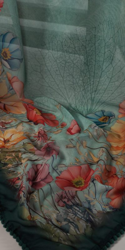 YNF 7009 Green Color Georgette Floral Print With Lace Border Saree Casual, Wedding, Festive, Events . Expected Delivery 4-6 Working Days @1299/- only | Sarees, Bollywood Sarees, Creative Sarees, Designer Sarees, Embroidered Sarees, Ethnic Saree, Modern Digital sarees, Party Wear Sarees