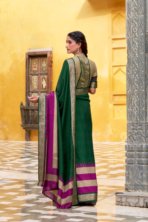 YNF 7049 Green Color Poly Cotton Printed With Zari Weaving Work Saree Casual, Wedding, Festive, Events . Expected Delivery  4-6 Working Days @1699/- only                                                                                | Sarees, Bollywood Sarees, Creative Sarees, Designer Sarees, Embroidered Sarees, Ethnic Saree, Modern Digital sarees, Party Wear Sarees