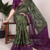 YNF 7046 Green Color Polyester Chanderi Print Zari Weaving Work Saree Casual, Wedding, Festive, Events . Expected Delivery  4-6 Working Days @1549/- only                                                                                | Sarees, Bollywood Sarees, Creative Sarees, Designer Sarees, Embroidered Sarees, Ethnic Saree, Modern Digital sarees, Party Wear Sarees