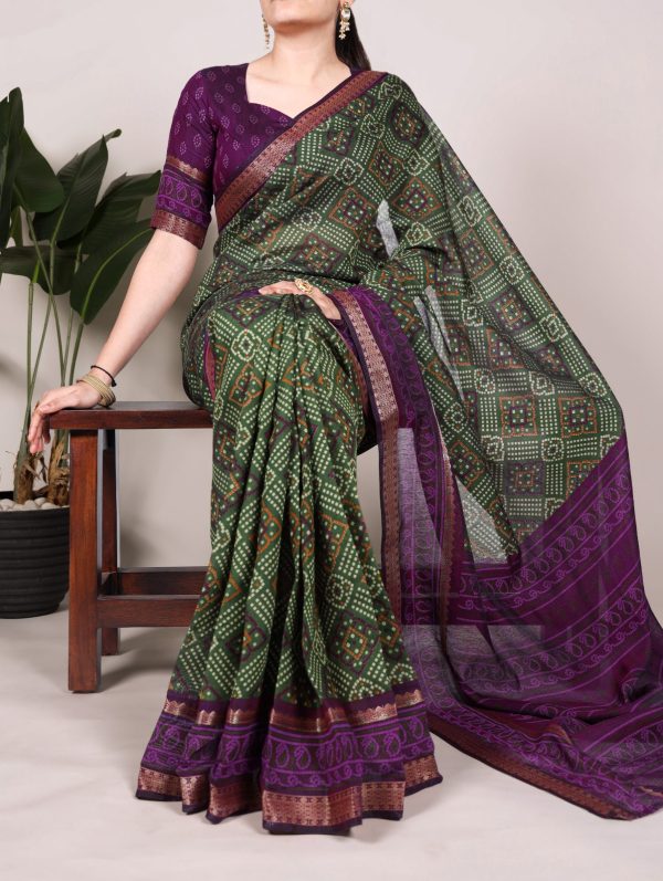 YNF 7046 Green Color Polyester Chanderi Print Zari Weaving Work Saree Casual, Wedding, Festive, Events . Expected Delivery  4-6 Working Days @1549/- only                                                                                | Sarees, Bollywood Sarees, Creative Sarees, Designer Sarees, Embroidered Sarees, Ethnic Saree, Modern Digital sarees, Party Wear Sarees
