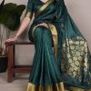 YNF 7903 Green Color Raw Silk Zari Weaving Work Saree Casual, Wedding, Festive, Events . Expected Delivery  4-6 Working Days @1699/- only                                                                                | Sarees, Bollywood Sarees, Creative Sarees, Designer Sarees, Embroidered Sarees, Ethnic Saree, Modern Digital sarees, Party Wear Sarees