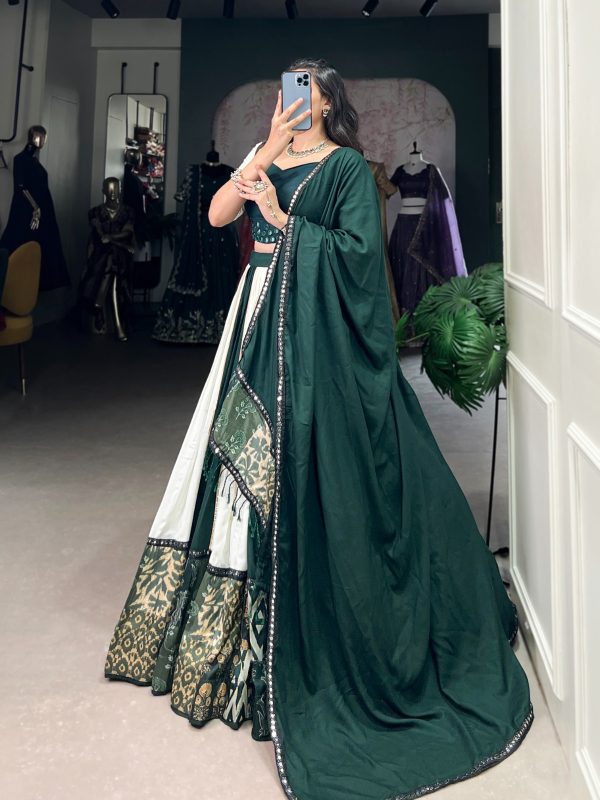 LNB 1714 Green Color Pure Rayon Plain Printed With Paper Mirror Work Lehenga Choli Wedding, Party, Festive, Events Etc. Delivery 4-6 Working Days Rs 3599 | Lehenga, Bollywood Lehenga, Creative Lehenga, Designer Lehenga, Embroidered Lehenga, Party Wear Lehenga