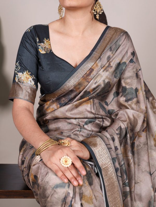 YNF 7015 Green Color Tussar Silk With Viscose Border Printed Saree Casual, Wedding, Festive, Events . Expected Delivery  4-6 Working Days @1699/- only                                                                                | Sarees, Bollywood Sarees, Creative Sarees, Designer Sarees, Embroidered Sarees, Ethnic Saree, Modern Digital sarees, Party Wear Sarees