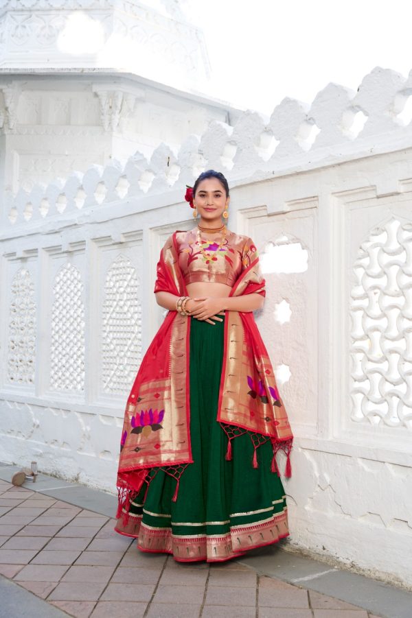 LNB 2016 Green Wine Color Vichitra Silk Plain with Paithni lace border Lehenga Choli Wedding, Party, Festive, Events Etc. Delivery 4-6 Working Days Rs 2999 | Lehenga, Bollywood Lehenga, Creative Lehenga, Designer Lehenga, Embroidered Lehenga, Party Wear Lehenga