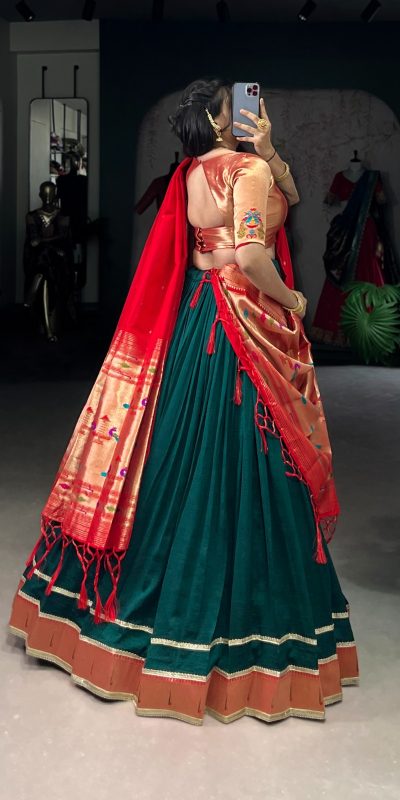 LNB 2007 Green Color Vichitra Silk Zari Weaving With Lace Border Lehenga Choli Wedding, Party, Festive, Events Etc. Delivery 4-6 Working Days Rs 2999 | Lehenga, Bollywood Lehenga, Creative Lehenga, Designer Lehenga, Embroidered Lehenga, Party Wear Lehenga