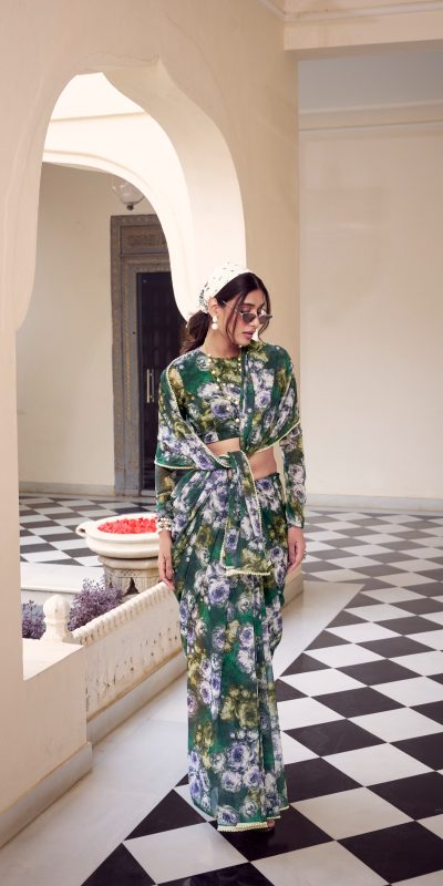 YNF 7042 Green Color Weightless Marbal Floral Printed Lace Border Saree Casual, Wedding, Festive, Events . Expected Delivery  4-6 Working Days @1549/- only                                                                                | Sarees, Bollywood Sarees, Creative Sarees, Designer Sarees, Embroidered Sarees, Ethnic Saree, Modern Digital sarees, Party Wear Sarees