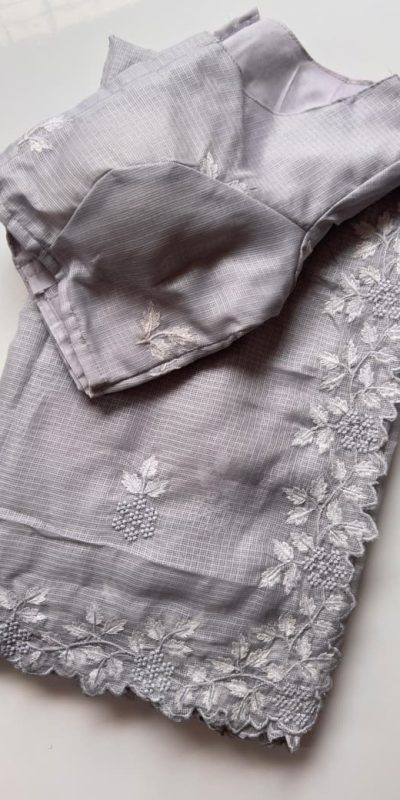 DF KOTA Grey Color Kota Doriya With Multi Thread Work Slapp Border Saree Casual, Wedding, Festive, Events . Expected Delivery  4-6 Working Days @1999/- only                                                 | Sarees, Bollywood Sarees, Creative Sarees, Designer Sarees, Embroidered Sarees, Ethnic Saree, Modern Digital sarees, Party Wear Sarees