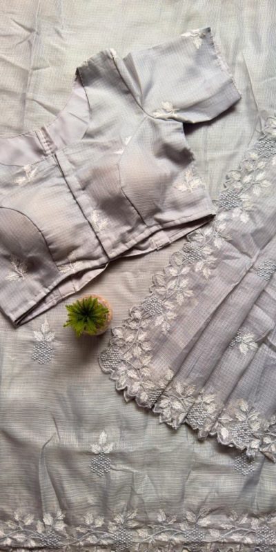 DF KOTA Grey Color Kota Doriya With Multi Thread Work Slapp Border Saree Casual, Wedding, Festive, Events . Expected Delivery  4-6 Working Days @1999/- only                                                 | Sarees, Bollywood Sarees, Creative Sarees, Designer Sarees, Embroidered Sarees, Ethnic Saree, Modern Digital sarees, Party Wear Sarees