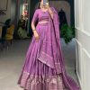 LNB 1906 Lavender Color Pure Chanderi Plain Zari Weaving Work Border Lehenga Choli Wedding, Party, Festive, Events Etc. Delivery 4-6 Working Days Rs 1999 | Lehenga, Bollywood Lehenga, Creative Lehenga, Designer Lehenga, Embroidered Lehenga, Party Wear Lehenga
