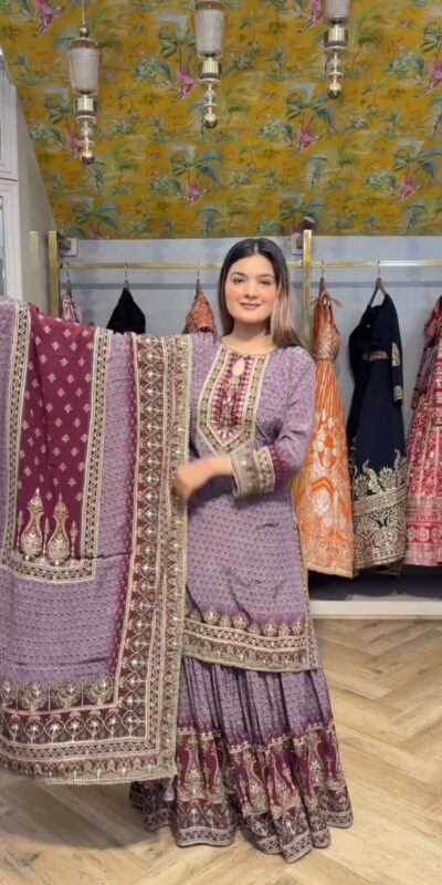 LG 1995 Lavender Color Chinon Digital Print Mirror Work Salwar Suit Casual, Wedding, Festive, Events . Expected Delivery  4-6 Working Days @1999/- only      | Jump Suits, Salwar suit, Casual Suits, Creative suits, Designer Suits, Palazzo Suits, Party Wear Suits, Patiala Suits, Straight Suits