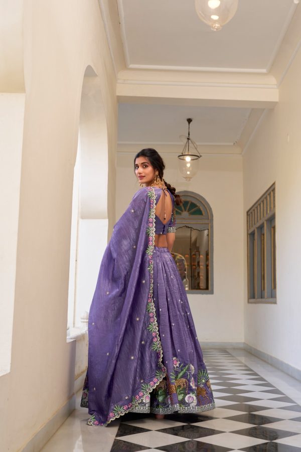 LNB 1435 Lavender Sequins Work & Embroidery Work Lehenga Choli in Gold Crush. Exclusive Offer ₹3399. Delivery 4-6 Working Days. Shop now. | Lehenga, Bollywood Lehenga, Creative Lehenga, Designer Lehenga, Embroidered Lehenga, Party Wear Lehenga