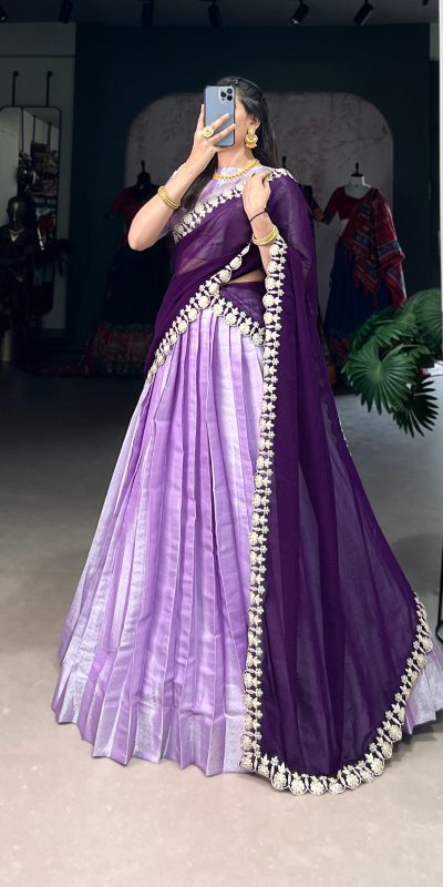 LNB 2013 Lavender Color Jacquard Silk weaving work Lehenga Choli Wedding, Party, Festive, Events Etc. Delivery 4-6 Working Days Rs 2999 | Lehenga, Bollywood Lehenga, Creative Lehenga, Designer Lehenga, Embroidered Lehenga, Party Wear Lehenga