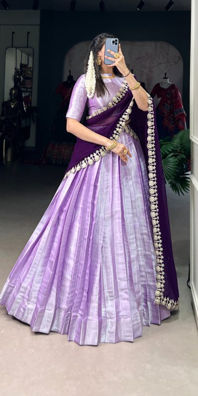LNB 2013 Lavender Color Jacquard Silk weaving work Lehenga Choli Wedding, Party, Festive, Events Etc. Delivery 4-6 Working Days Rs 2999 | Lehenga, Bollywood Lehenga, Creative Lehenga, Designer Lehenga, Embroidered Lehenga, Party Wear Lehenga