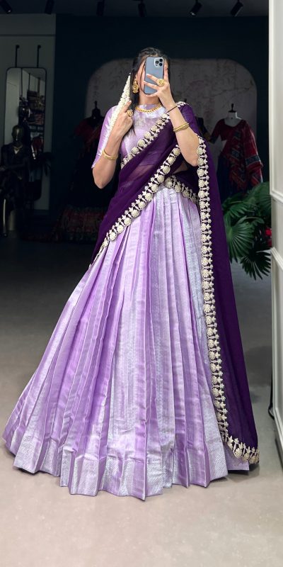 LNB 2013 Lavender Color Jacquard Silk weaving work Lehenga Choli Wedding, Party, Festive, Events Etc. Delivery 4-6 Working Days Rs 2999 | Lehenga, Bollywood Lehenga, Creative Lehenga, Designer Lehenga, Embroidered Lehenga, Party Wear Lehenga