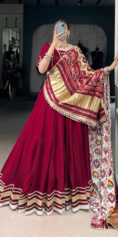 LNB 1657 Maroon Color Silk Georgette Original Mirror Lace Touch Up Lehenga Choli Wedding, Party, Festive, Events Etc. Delivery 4-6 Working Days Rs 4299 | Lehenga, Bollywood Lehenga, Creative Lehenga, Designer Lehenga, Embroidered Lehenga, Party Wear Lehenga