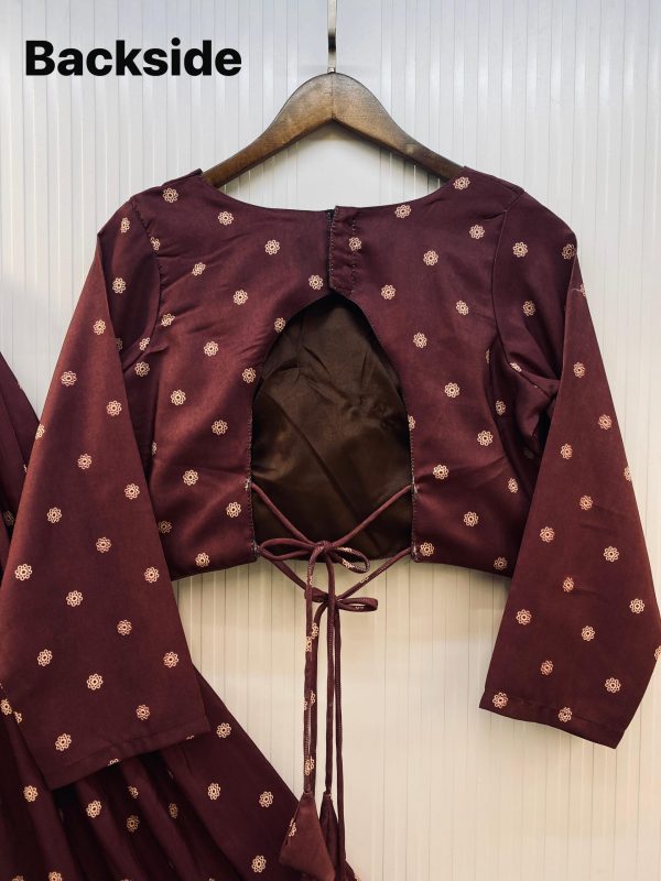 LG 644 Maroon Color Printed Polly Reyon Lehenga Choli Wedding, Party, Festive, Events Etc. Delivery 4-6 Working Days Rs 2099 | Lehenga, Bollywood Lehenga, Creative Lehenga, Designer Lehenga, Embroidered Lehenga, Party Wear Lehenga