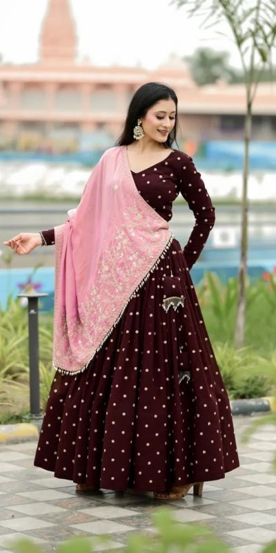 LG 644 Maroon Color Printed Polly Reyon Lehenga Choli Wedding, Party, Festive, Events Etc. Delivery 4-6 Working Days Rs 2099 | Lehenga, Bollywood Lehenga, Creative Lehenga, Designer Lehenga, Embroidered Lehenga, Party Wear Lehenga